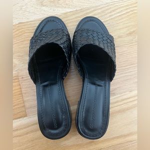 Comptoir des cotonniers black woven sandals
